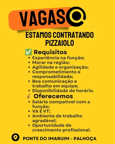 VAGA PIZZAIOLO