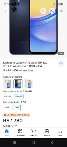 Celular samsung A15