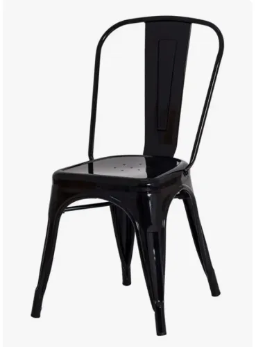 CADEIRA EM METAL PRETO 