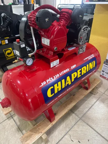 Compressor de Ar Chiaperini 110 Litros 140 Libras 2cv Mono - Novo/Loja