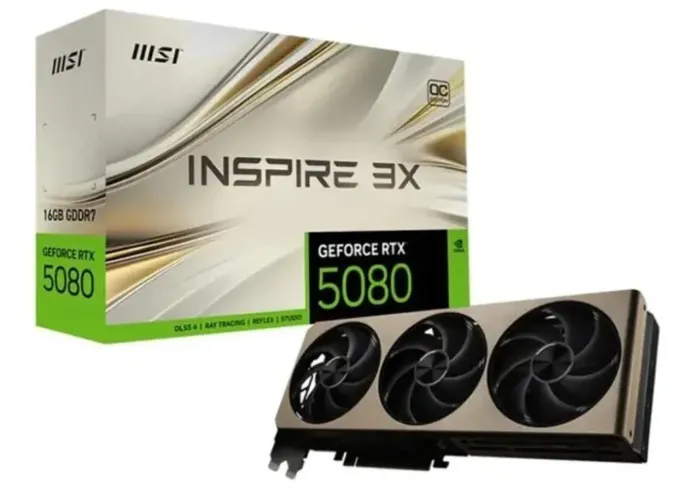 PLACA DE VÍDEO MSI INSPIRE 3X GEFORCE RTX 5070 Ti OC EDITION LACRADA DLSS 5
