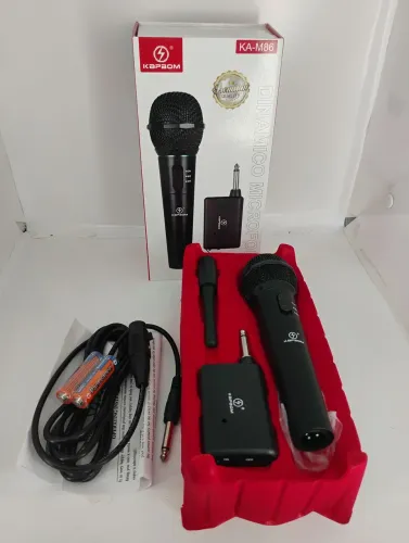 Microfone Dinâmico sem Fio Kapbom KA M86 