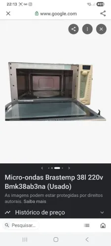 Micro ondas 38 livros Brastemp usado bom