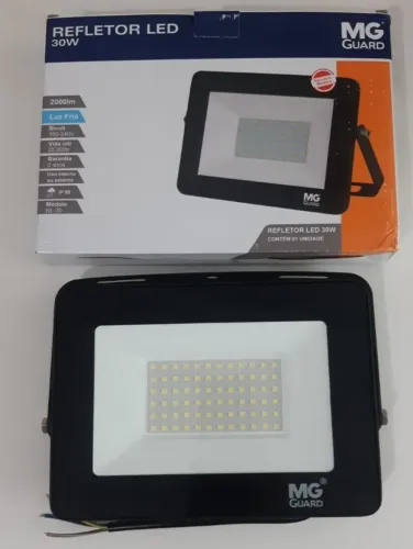 Refletor LED 30w novo branco bivolt a prova d'água IP66 Margirius