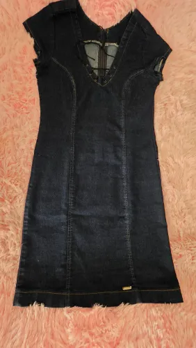 Vestido Jeans Tubinho com Lycra/Stretch - Tamanho M