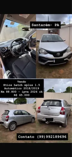 Toyota Etios X Plus 1.5 Flex 16V 5P Aut. 2019