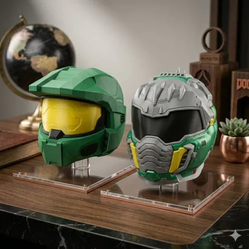 [QUEIMA] 2 Bases para  controle de Xbox na temática de Halo e Doom Slayer