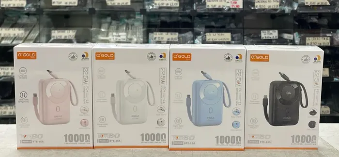 Power Bank 10000mAh A'Gold Pro BTE-15A Carregador Portátil