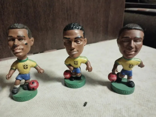 Mini - craques Coca Cola Copa 1998: Denilson, Dodô e Romário 
