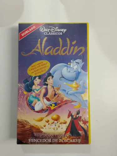 p Rita VHS Walt Disney clássicos Aladdin dublado