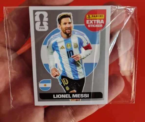 Messi Extra Sticker Panini FIFA Original - Figurinha Rara (R$ 500)