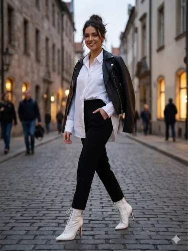 Bota couro Schutz branca tamanho 34, salto , linda 