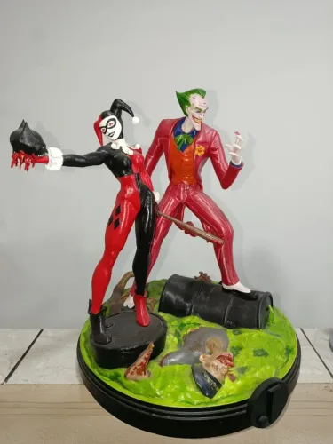 Alerquina e coringa em 3d