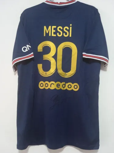 Camisa PSG 2021 / 2022 #30 Messi Autografada Certificada