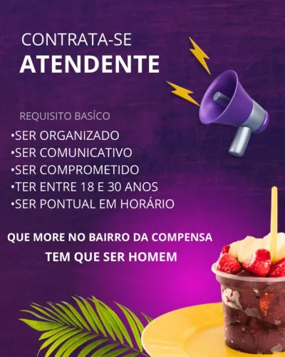 Preciso de atendente 