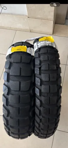 Par Pneu Metzeler 120/70-19 + 170/60-17 Karoo 4 Uso Sem Câmara