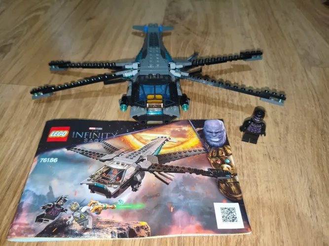 lego marvel avião dragão pantera negra 76186