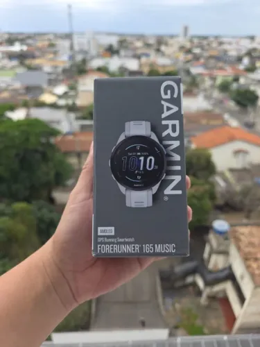 Relógio Garmin Forerunner 165 Music Amoled Branco - Lacrado - Com nota fiscal