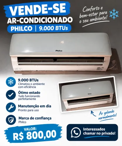 Ar-condicionado 9.000 Btus Philco 