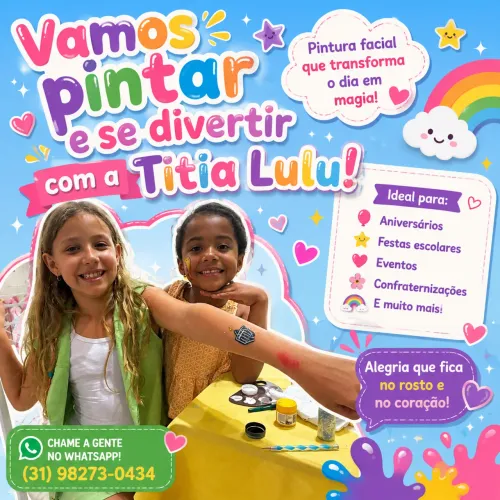 PINTURA FACIAL E BICHINHO DE BALÃO