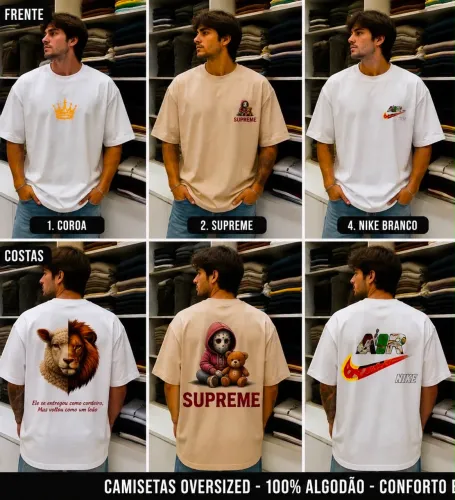 Camisetas Oversized Premium - Malha Suedine 50.1 ?