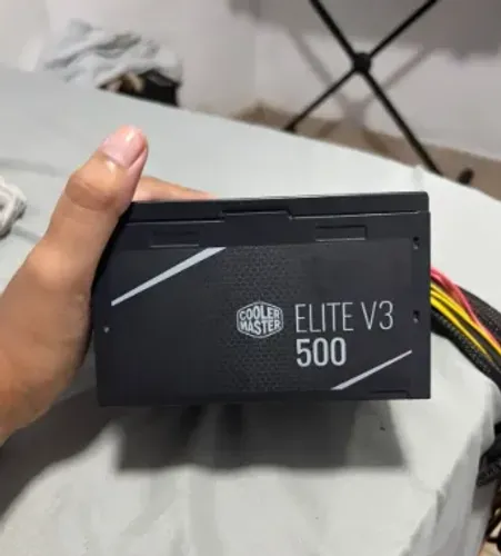 fonte 500w cooler master pfc ativo com selo bronze