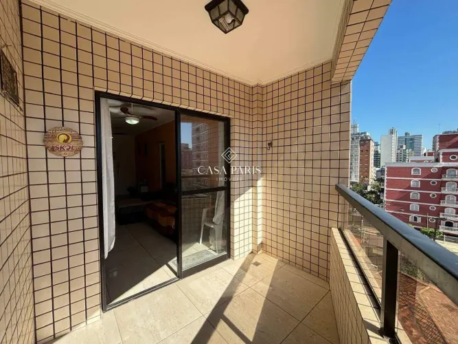 Apartamento residencial 1 dormitório com varanda, vaga e lazer completo no Tupi (Praia Gra