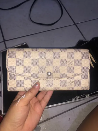 carteira louis vuitton sarah wallet damier azur canvas