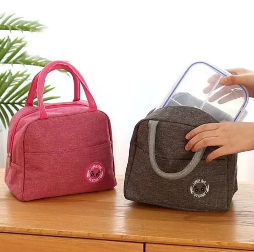 Bolsa térmica lancheira com bolsos 