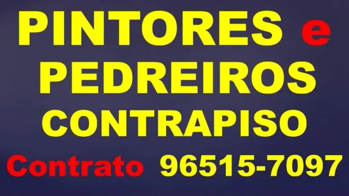 Pintor e Pedreiro contra piso