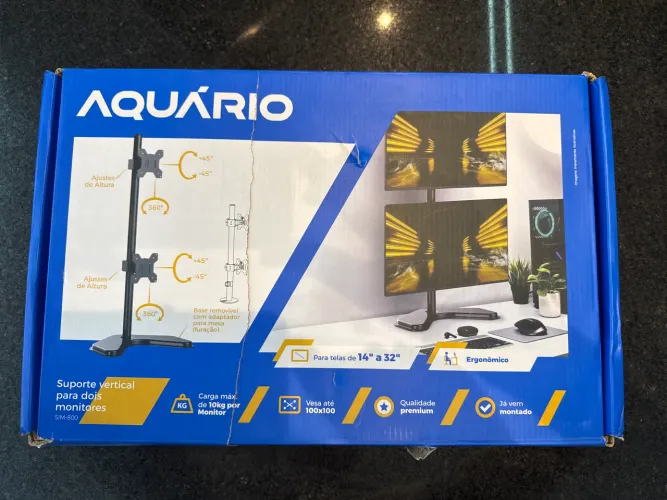 Suporte Vertical para 2 Monitores Aquário SIM-800 ? Novo, nunca usado