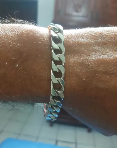 PULSEIRA PRATA " 950K " MACIÇA 40 GRAMAS FIRE BLADE