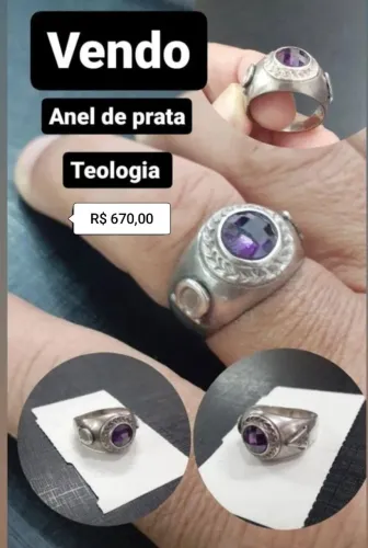 Anel de Formatura Teologia prata 950