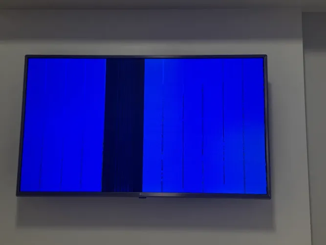 Televisão LG de 45 polegadas com defeito