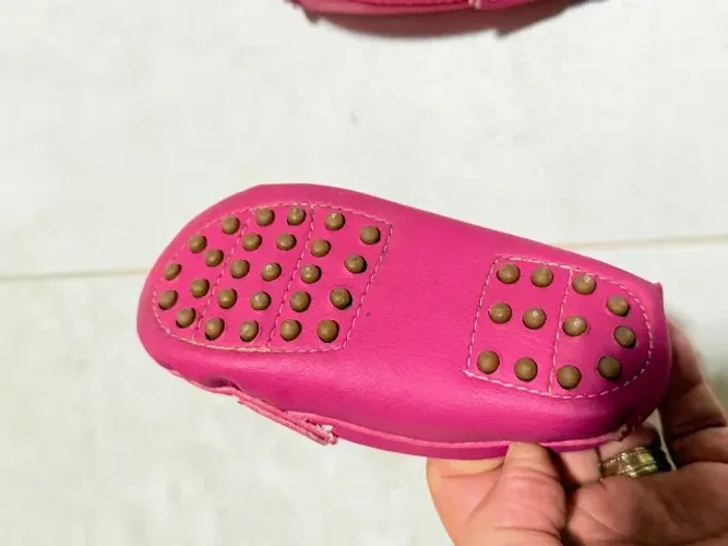Sapato menina mocassim infantil rosa 21/22