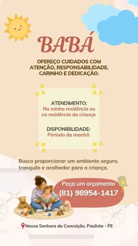 Babá/Cuidadora de Crianças