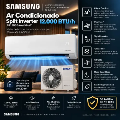 Ar Condicionado Samsung - 12.000BTU 220V