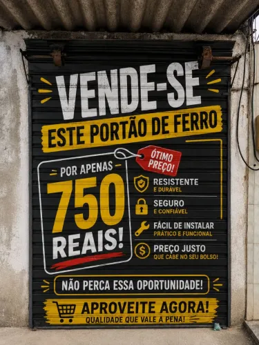 Vendo porta de ferro