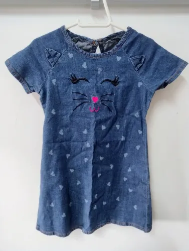 Vestido jeans infantil feminino tamanho 3