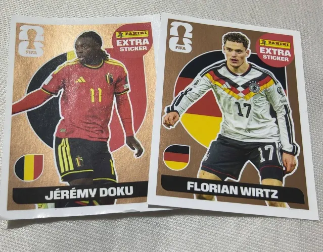 Florian Wirtz & Jérémy Doku Bronze Figurinha Extra Panini Álbum 2026