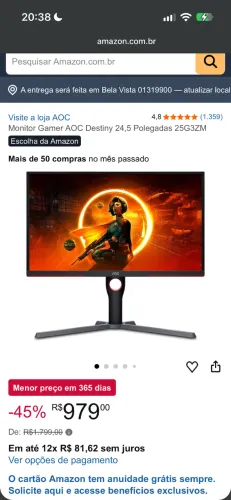 Monitor AOC Destiny 240 hz