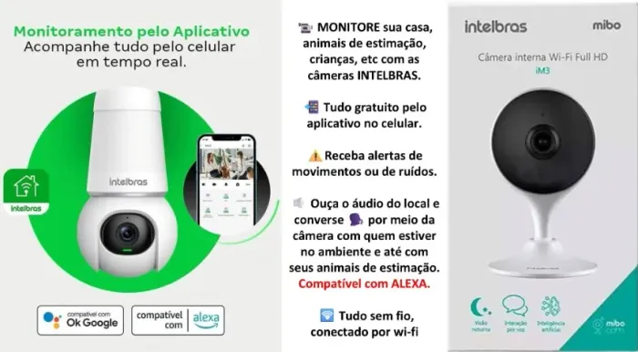 Câmeras intelbras, nova e semi-nova, com garantia, na caixa.