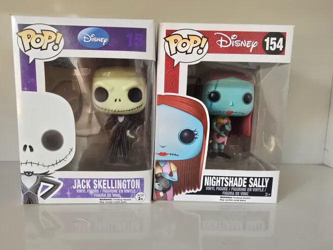 Funko pop jack skellington e sally usado