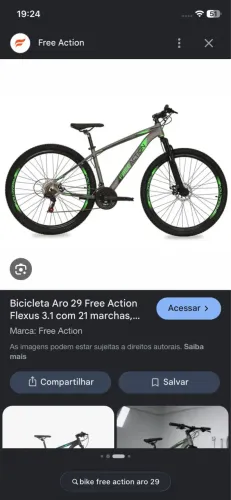 Free action aro 29  a foto é do Google mais tem outras foto chama no zap *