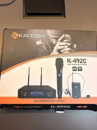 Sistema Microfone Sem Fio Kadosh K-492C ? Kit Completo