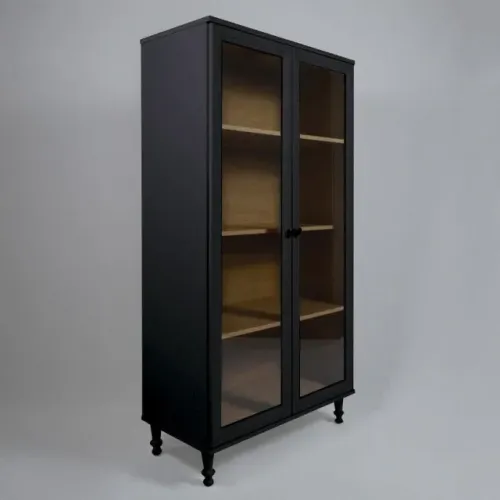 Estante Para Livros Ditália 2 Portas Vidro 