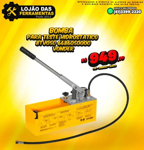 Bomba Para Teste Hidrostatico 8TV050  * Vonder