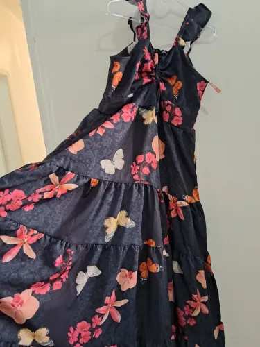 Vestido infantil flores - tam 8 anos
