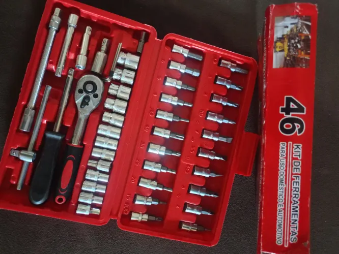 JOGO DE SOQUETES + BITS COM CATRACA - MALETA COMPLETA! ?