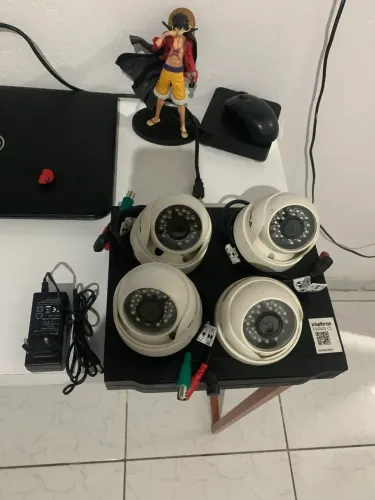 Kit 4 câmeras + dvr intelbras + hd